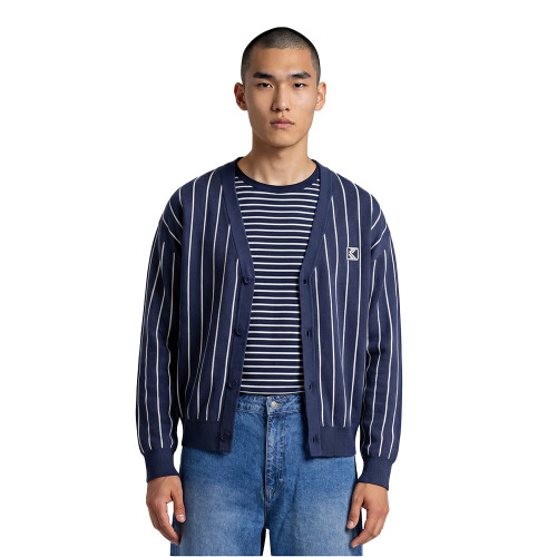 Karl Kani Ανδρική ζακέτα OG Pinstripe Jacquard Cropped Cardigan
